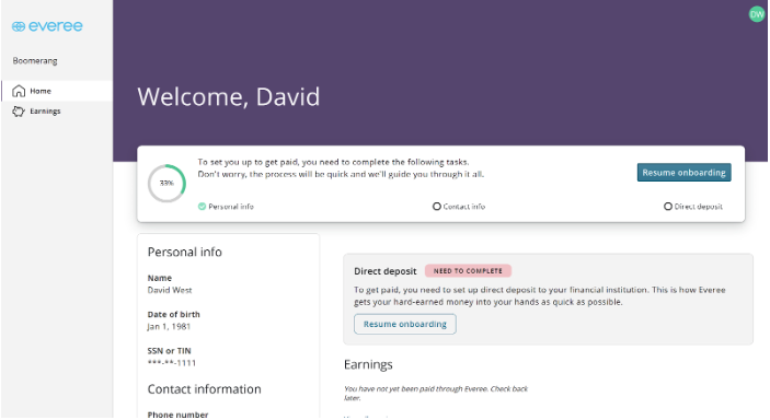 How do I sign up to use Everee at my employer