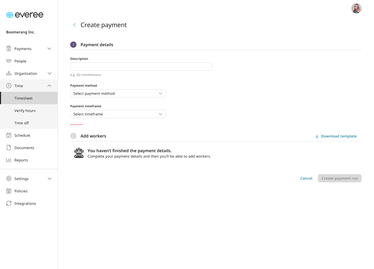 How to create a payment