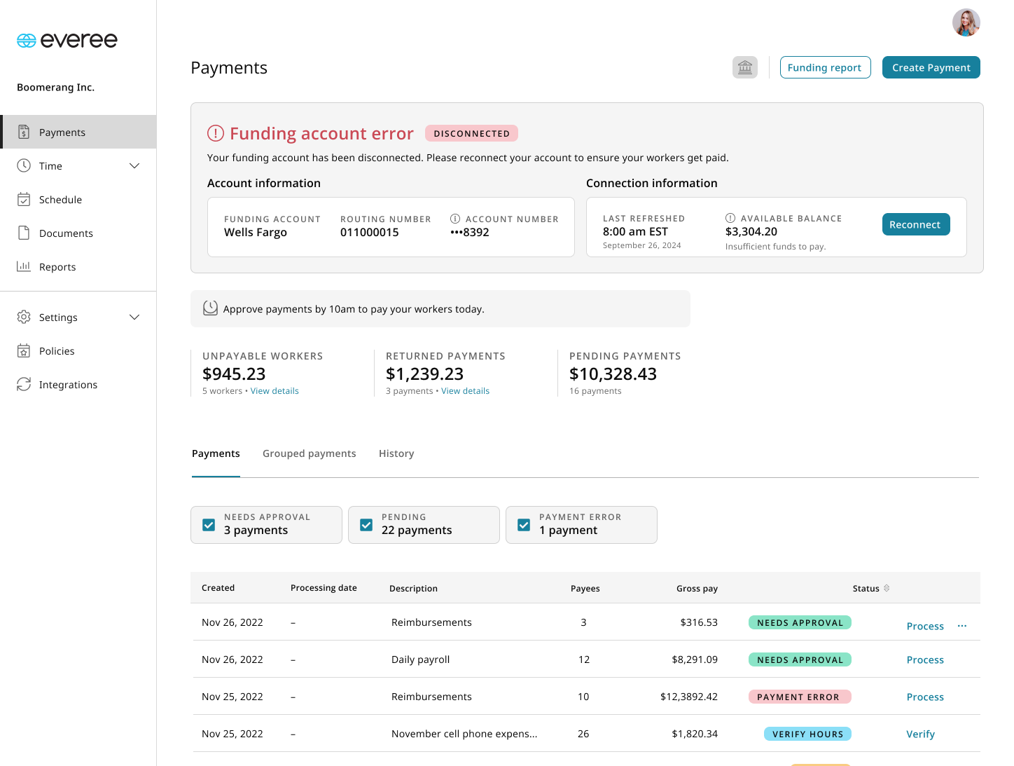 Understanding funding account connection